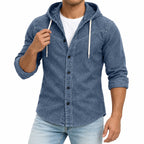 Patchwork Acid-Wash Denim Shirt