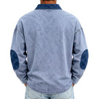 Color-Block Patchwork Polo Shirt