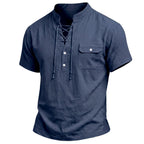 Short-Sleeve Henley Shirt