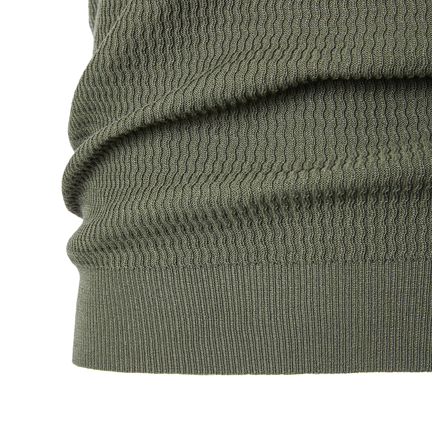 Textured Knit Polo Shirt - oukumen