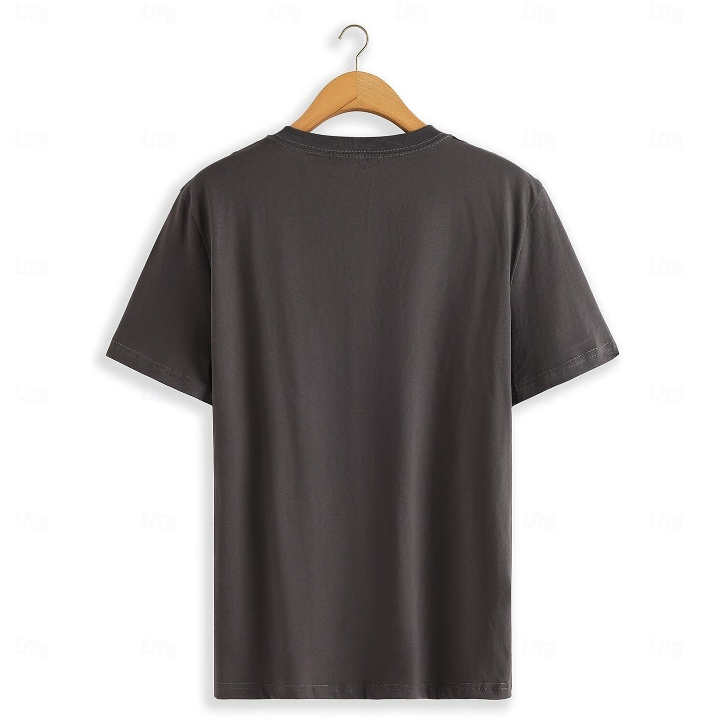 100% Cotton V Neck Solid Color T Shirt - oukumen