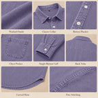 Washed Long-Sleeve Denim Shirt