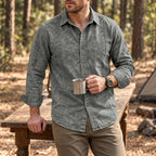 Patchwork Acid-Wash Denim Shirt