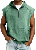 Acid-Wash Zip T-Shirt