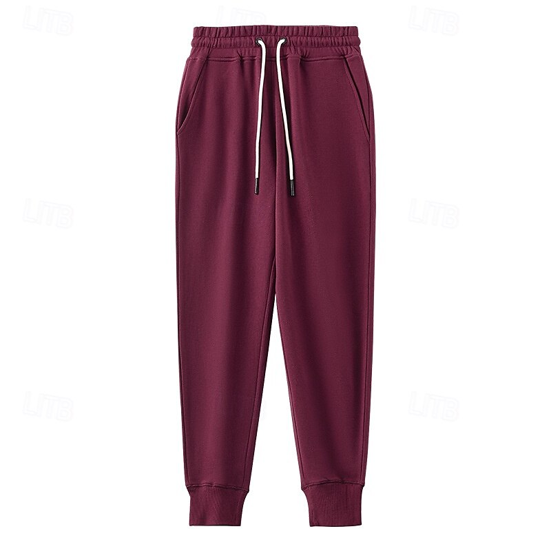 100% Cotton Athletic Pants Active Joggers - oukumen