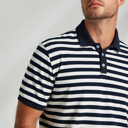 Business Casual Lapel Short Sleeve Knit Polo - oukumen