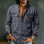 Long-Sleeve Denim Shirt