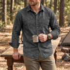Patchwork Acid-Wash Denim Shirt