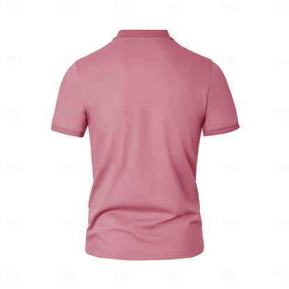 Cotton Linen Classic Fit Polo - oukumen