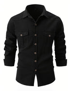 Acid-Wash Long-Sleeve Shirt