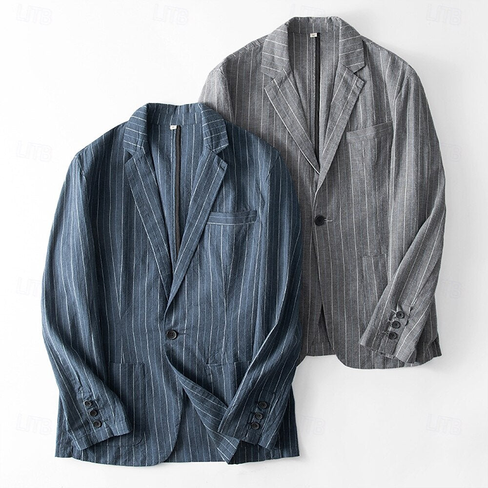 Tailored Pinstripe Blazer