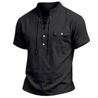 Short-Sleeve Henley Shirt