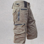 Zip-Pocket Cargo Capri Shorts