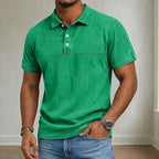 Distressed Acid-Wash Polo Shirt