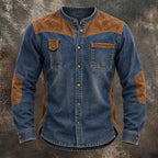 Patchwork Acid-Wash Shirt