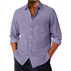 Washed Long-Sleeve Denim Shirt