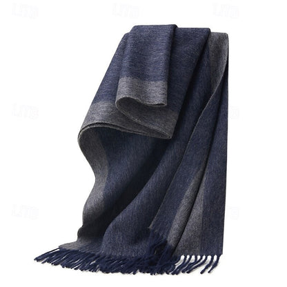 100% Wool Rectangle Scarf - oukumen