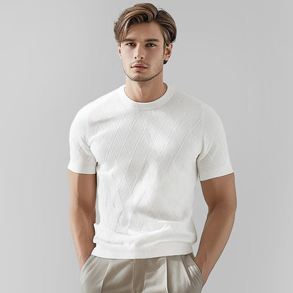 Cotton-Silk Knit Tee