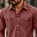 Acid-Wash Long-Sleeve Shirt
