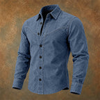 Washed Long-Sleeve Denim Shirt