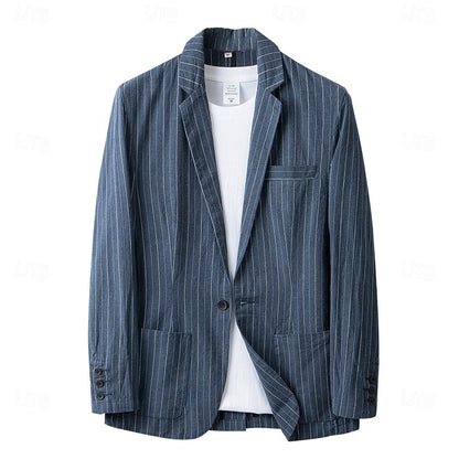 Tailored Pinstripe Blazer