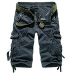 Drawcord-Hem Cargo Capri Shorts
