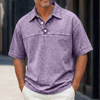 Acid-Wash Short-Sleeve Polo Shirt