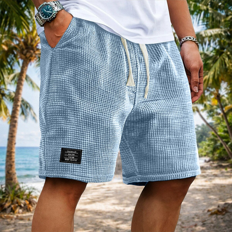 Waffle Drawstring Shorts