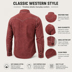 Washed Long-Sleeve Denim Shirt