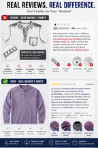 Acid-Wash Long-Sleeve Henley Shirt