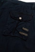 Multi-Pocket Cargo Capri Shorts