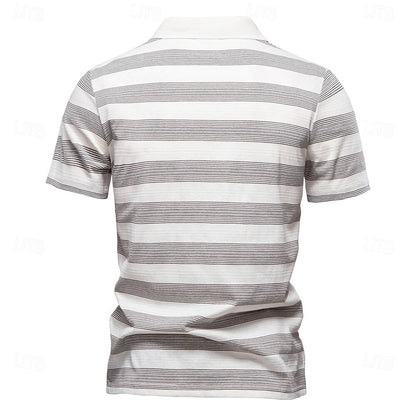 Timeless Striped Knit Polo