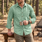 Patchwork Acid-Wash Denim Shirt