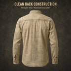 Acid-Wash Long-Sleeve Denim Shirt