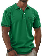 Acid-Wash Pocket Polo Shirt