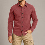 Washed Long-Sleeve Denim Shirt
