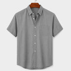 Acid-Wash Short-Sleeve Shirt