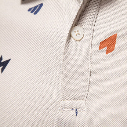 Printed Short-Sleeve Polo