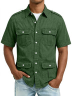 Short-Sleeve Denim Shirt