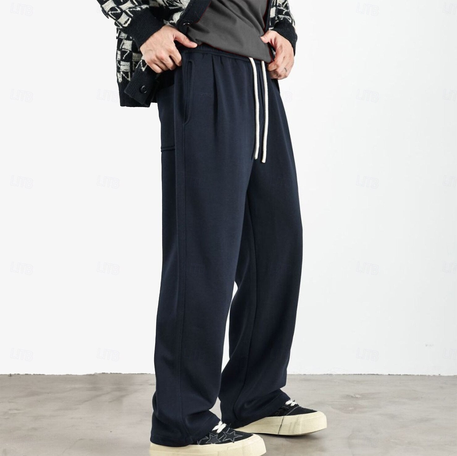 Fleece-lined Athletic Pants Active Joggers - oukumen