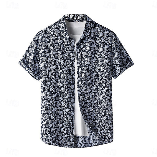 100% Linen Flora Causal Shirt