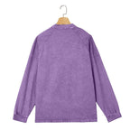 Washed Long-Sleeve Henley Shirt