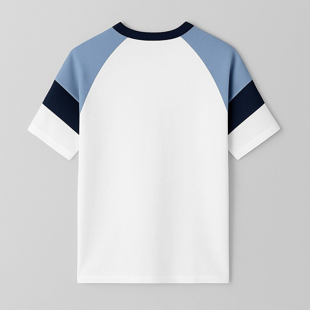 100% Cotton Color Block T-Shirt - oukumen