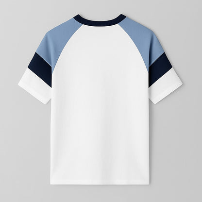 100% Cotton Color Block T-Shirt - oukumen