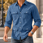 Long-Sleeve Denim Shirt