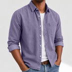 Washed Long-Sleeve Denim Shirt