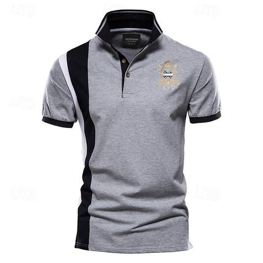 Cotton Short Sleeve Embroidered Polo