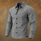 Washed Long-Sleeve Denim Shirt