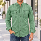 Acid-Wash Long-Sleeve Shirt