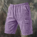 Acid-Wash Drawstring Shorts